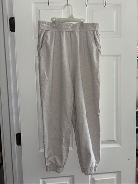 Varley Light Gray Track Joggers